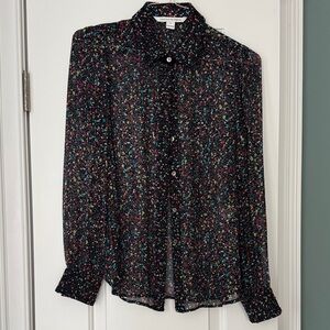 Diane von Furstenberg Multicolor Patterned sheer blouse